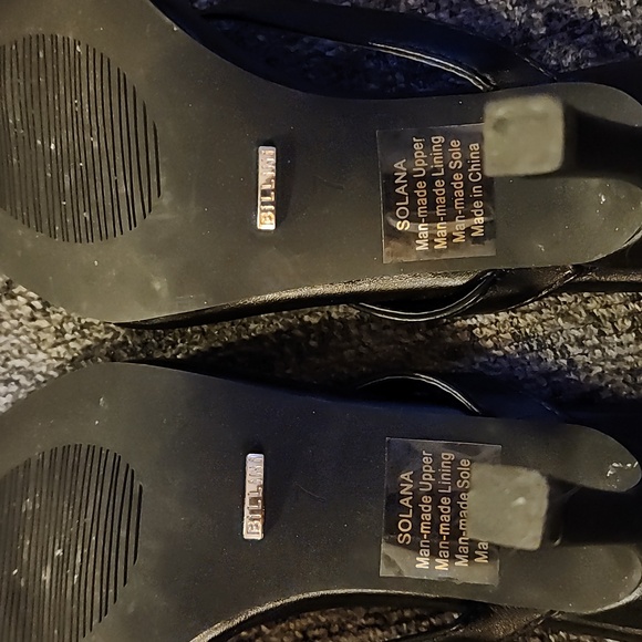 New Billini Princess Polly Solana black heeled thong style sandals, Size 7 - Picture 6 of 10